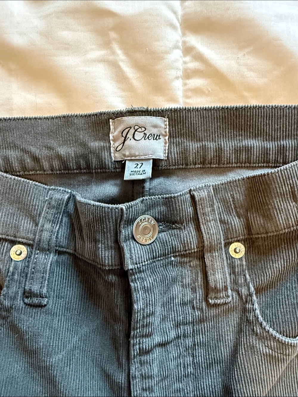 J Crew vintage slim straight corduroy pants